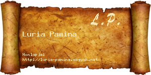 Luria Pamina névjegykártya